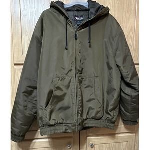NiteLite Outdoor Jacket Brown Quilted Hunting Field Hooded Coat Super Nice Vgc